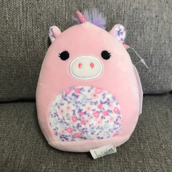 Squishmallows Toys Mikah Pink Unicorn Floral Belly 5 Squishmallow